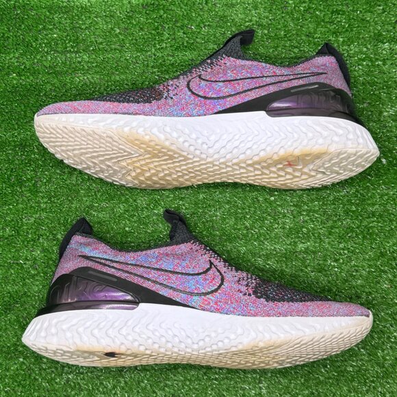 Nike Epic Phantom React Flyknit GS Multi-Color Size 6.5Y Slip On BV1370-002 - Picture 7 of 8